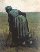 Peasant Woman Digging (nn04) Vincent Van Gogh